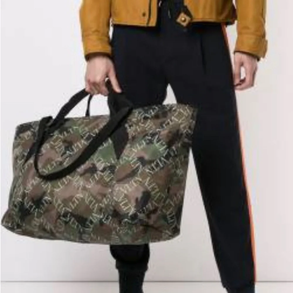 Valentino Garavani VLTN Camouflage-print Holdall Bag